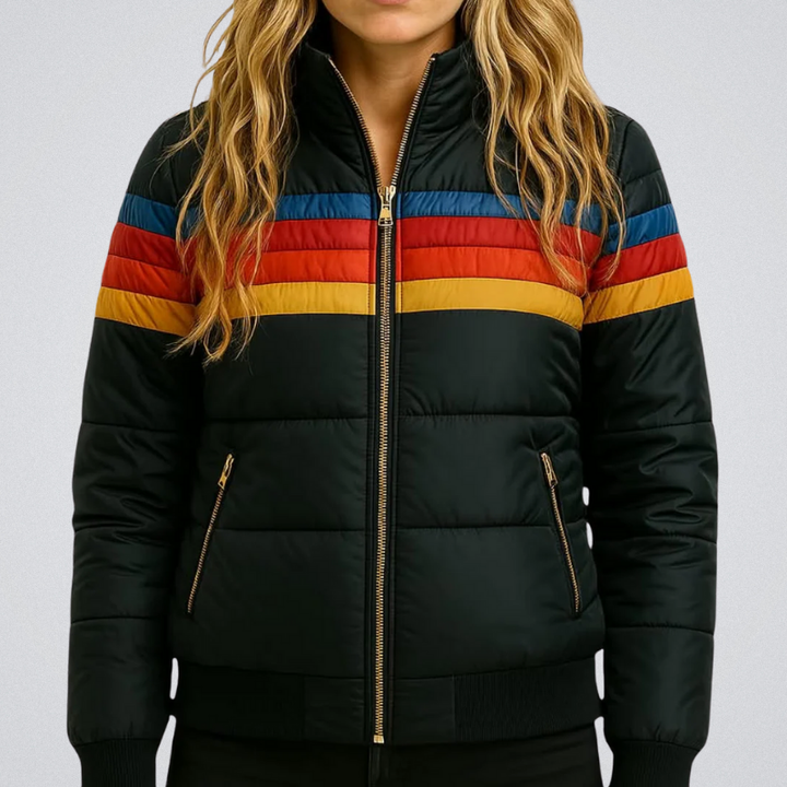 Klaas – Retro Stripe Puffer Jacket