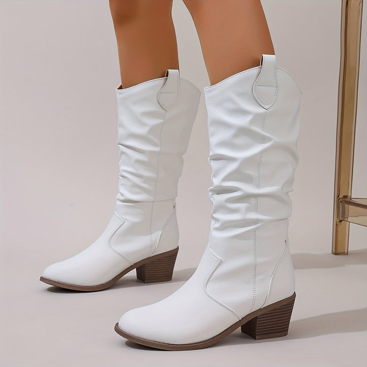Cleo – Block Heel Motorcycle Boots
