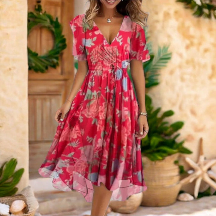 Annegret - Casual V-Neck Dress