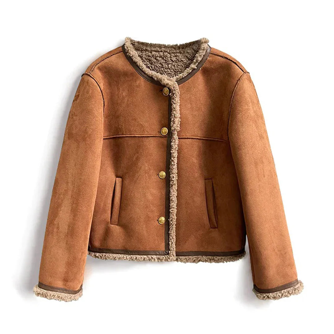 Rosalie – Shearling Button Jacket
