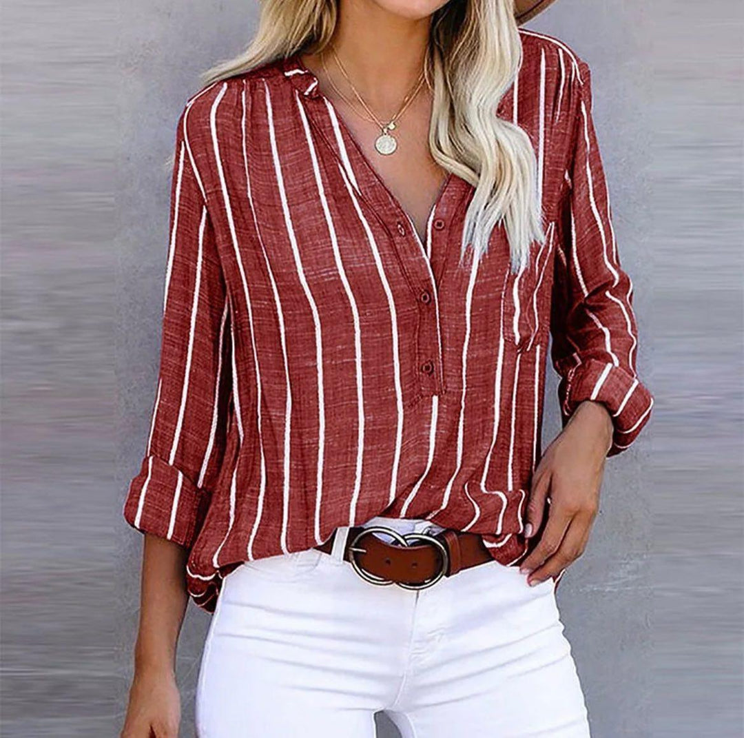 Lavendria - Striped Casual Blouse