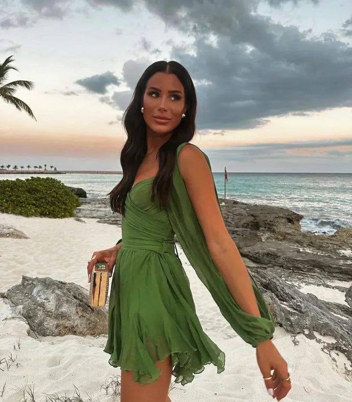 Layla - Playful Mini Dress With Balloon Sleeves