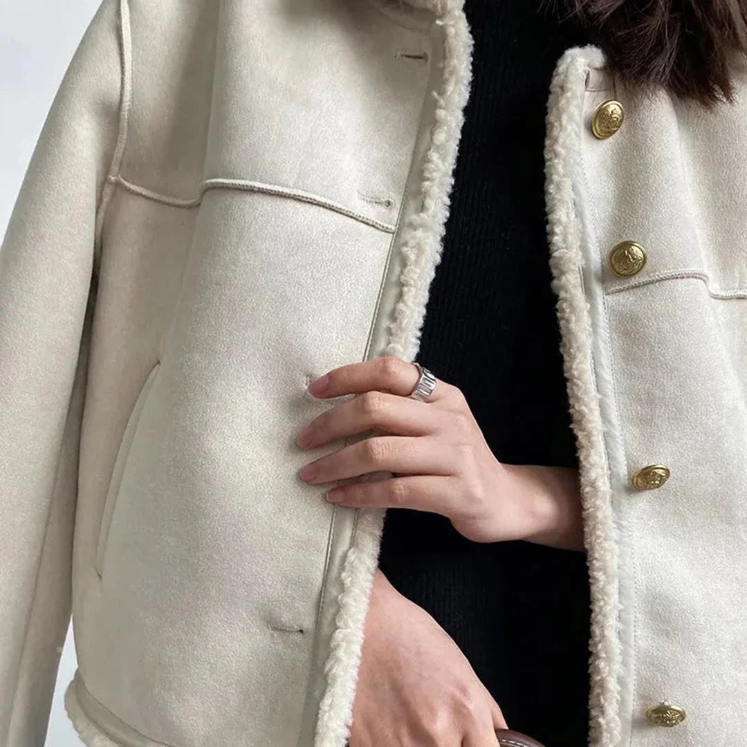 Rosalie – Shearling Button Jacket