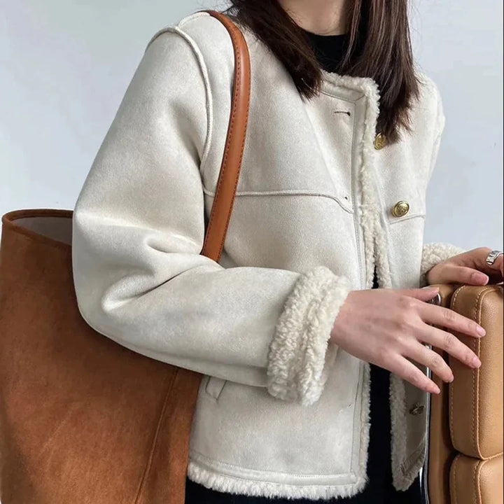 Rosalie – Shearling Button Jacket