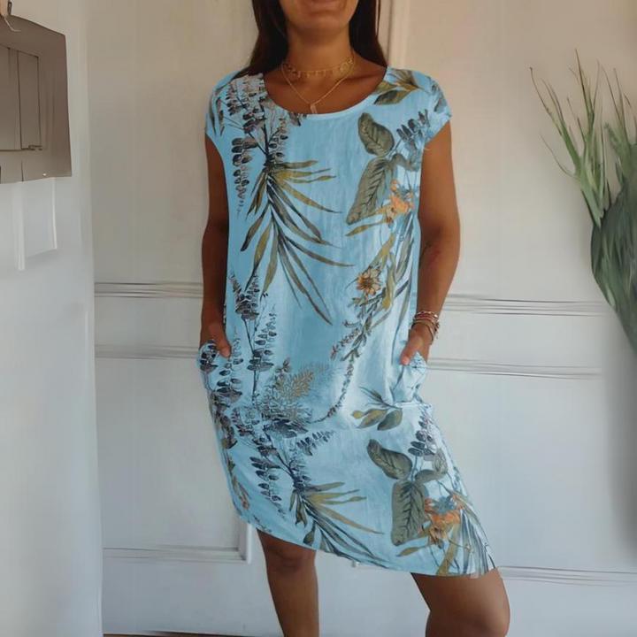 Marije - Comfortable Dress With Round Neckline