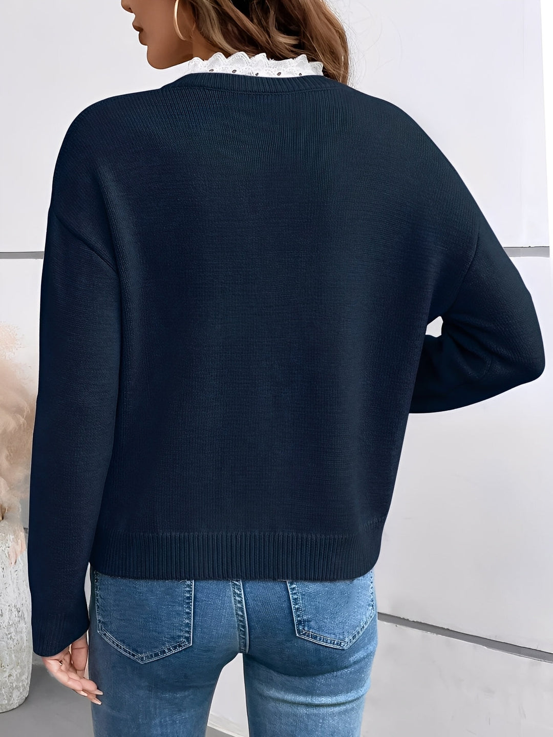 Maelle – Ruffle Trim Knit Top