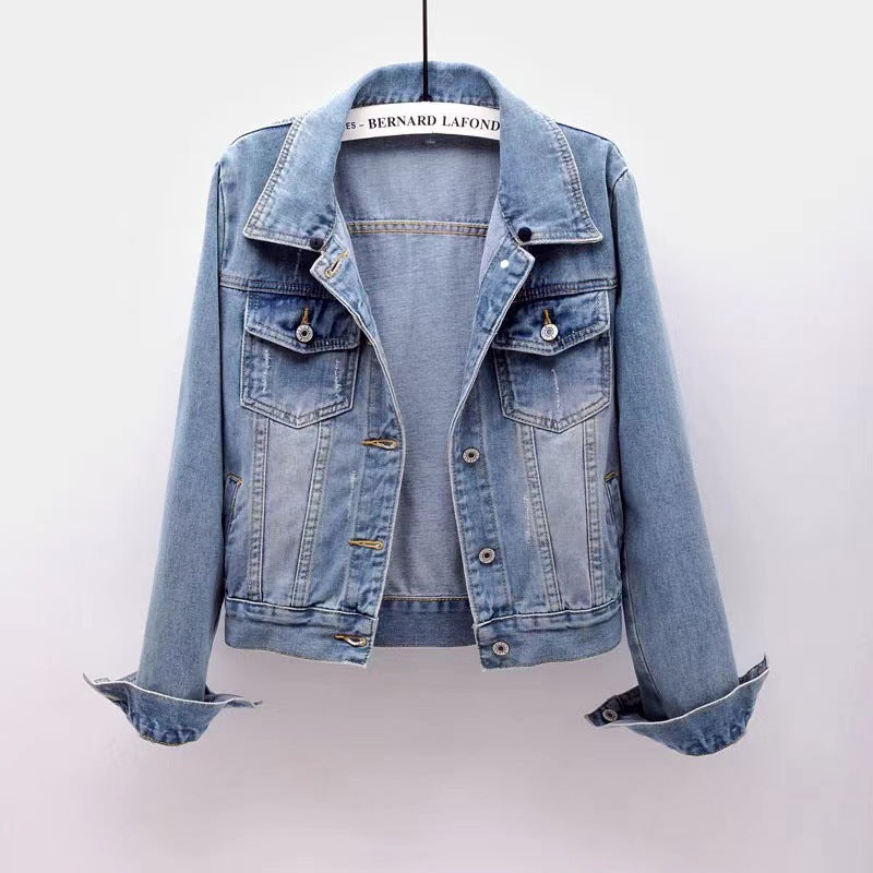 Quinn – Denim Jacket with Hoodie Detail