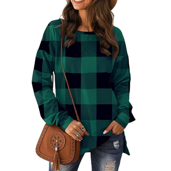 Bronte – Check Print Relaxed Top