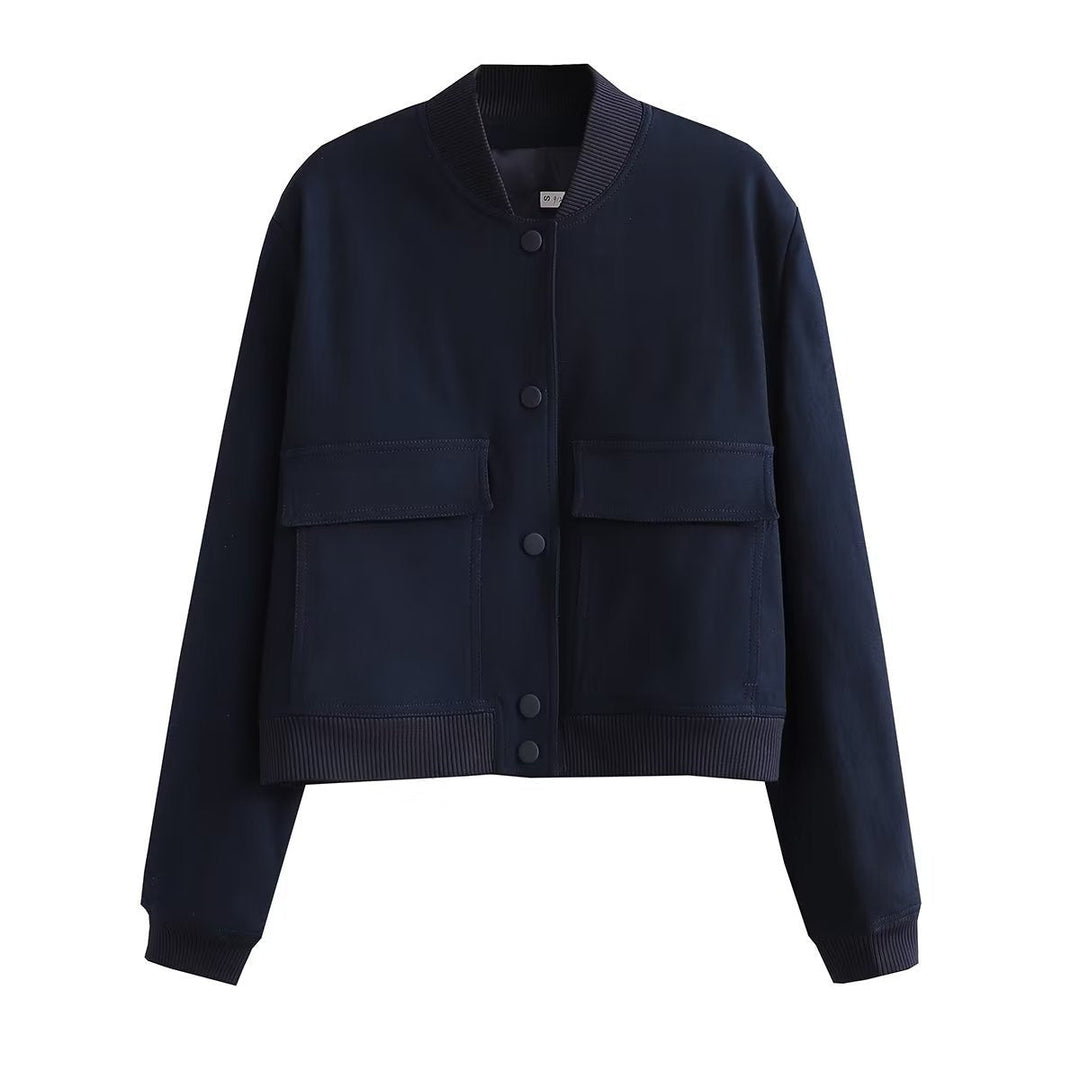 Miley – Cropped Utility Bomber Jacket