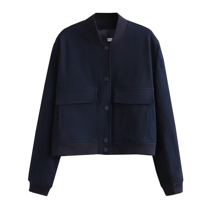 Miley – Cropped Utility Bomber Jacket