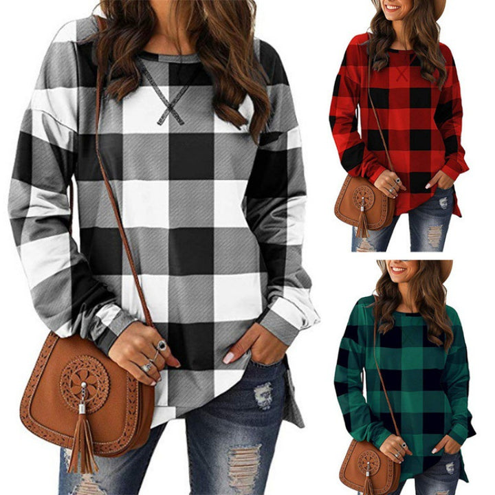 Bronte – Check Print Relaxed Top