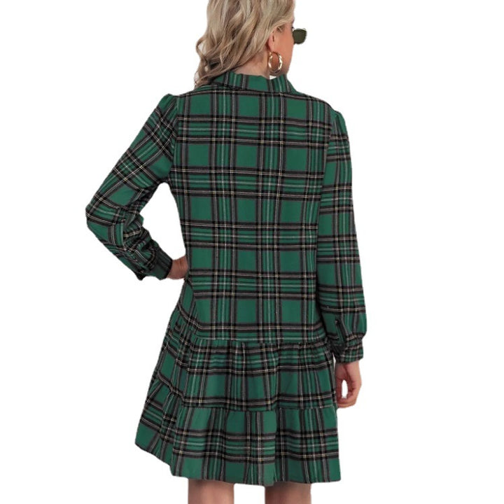 Kirra – Check Tiered Shirt Dress