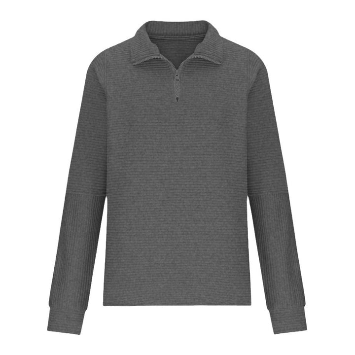 Raven – Textured Zip Collar Jumper