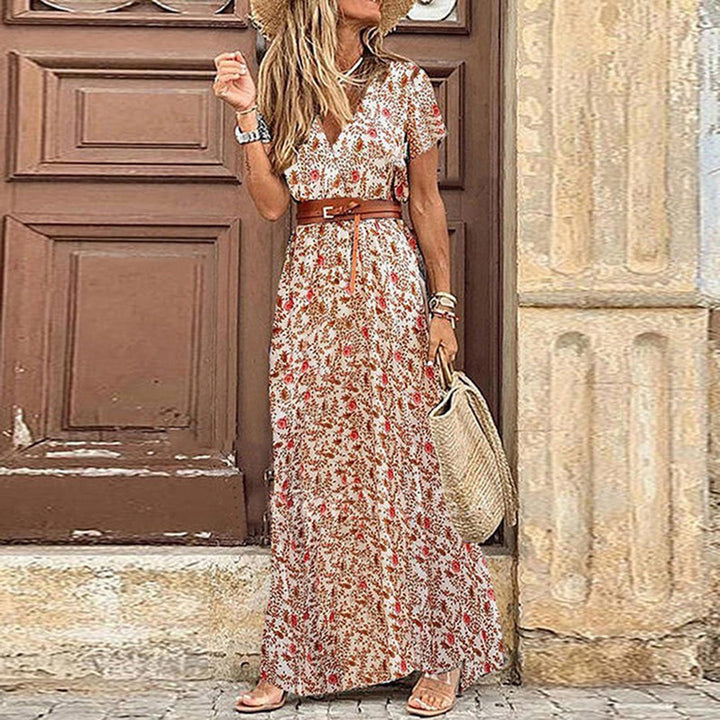Liora - Maxi Ibiza Dress In Boho Style With Free Belt