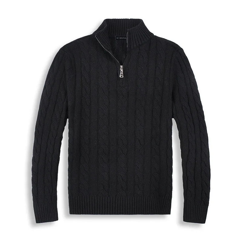 Simon – Cable Knit Half-Zip Sweater