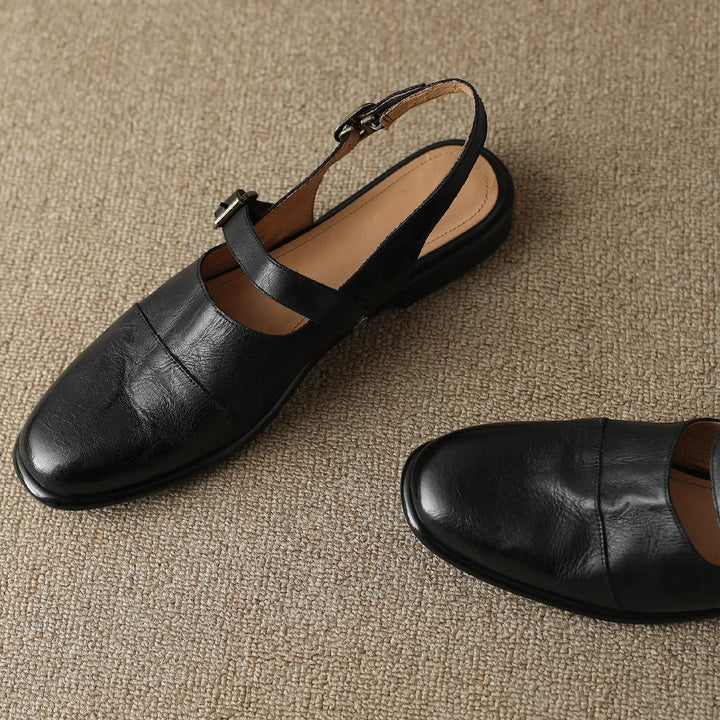 Leather Slingback Flats