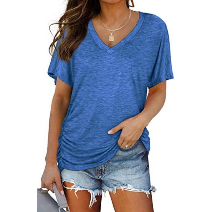 Elena – Relaxed V-Neck Tee