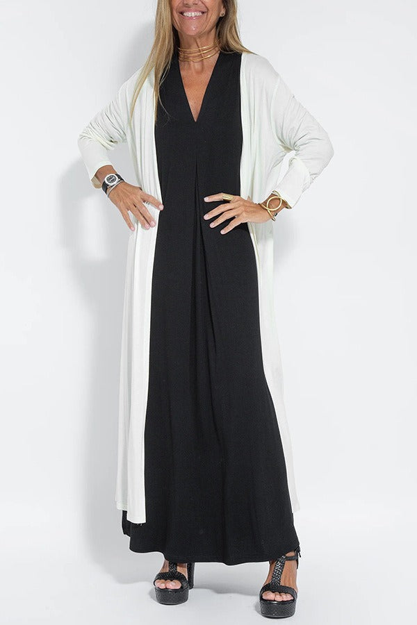 Carmela - Elegant Long Dress With Cardigan