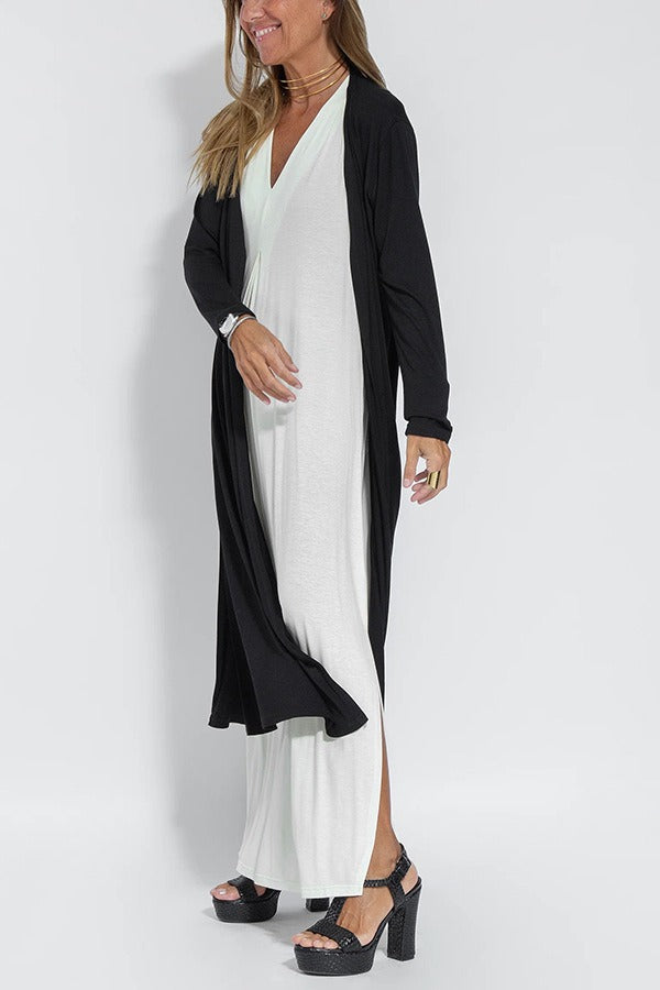Carmela - Elegant Long Dress With Cardigan