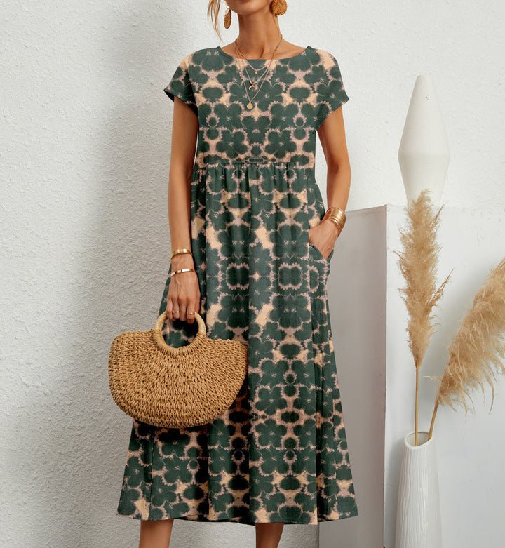 Ashlyn – Floral Cap Sleeve Midi Dress