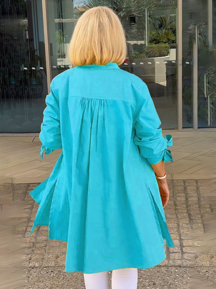 Reanah – Button-Up Longline Shirt Jacket