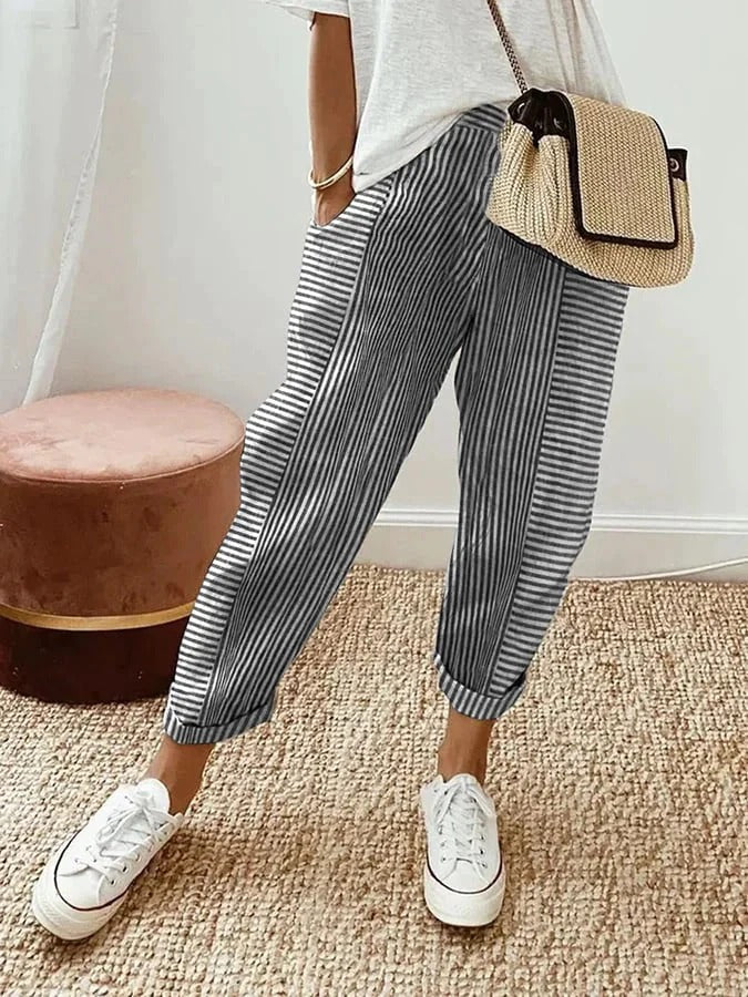 Pamela – Relaxed Striped Trousers
