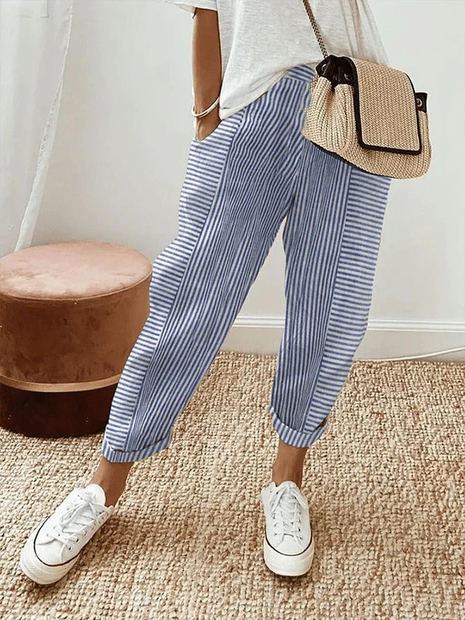 Pamela – Relaxed Striped Trousers