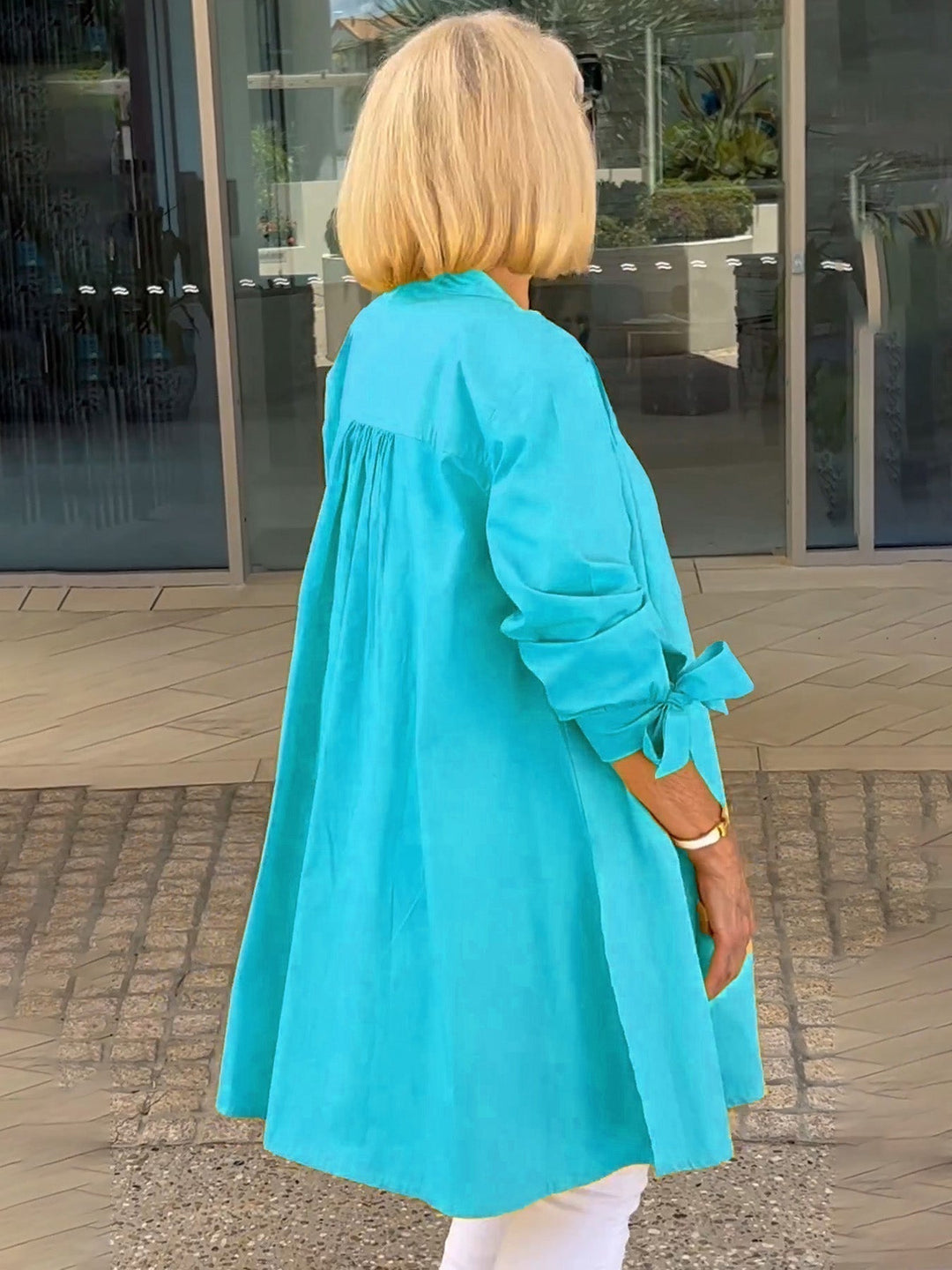 Reanah – Button-Up Longline Shirt Jacket
