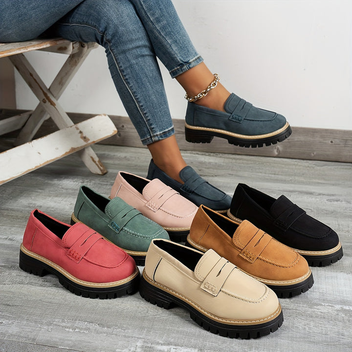Tamsin – Chunky Sole Penny Loafers