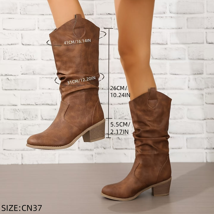 Cleo – Block Heel Motorcycle Boots