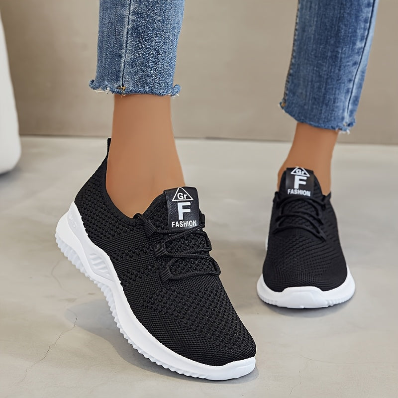 Ashleigh – Knit Lace-Up Trainers