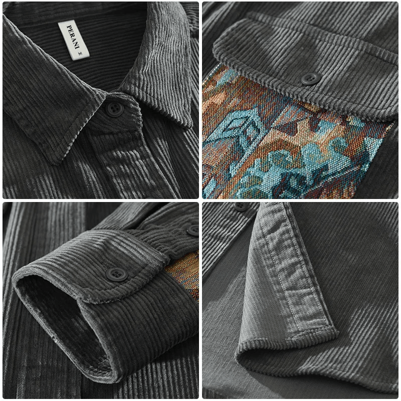 Charles – Corduroy Patchwork Shirt