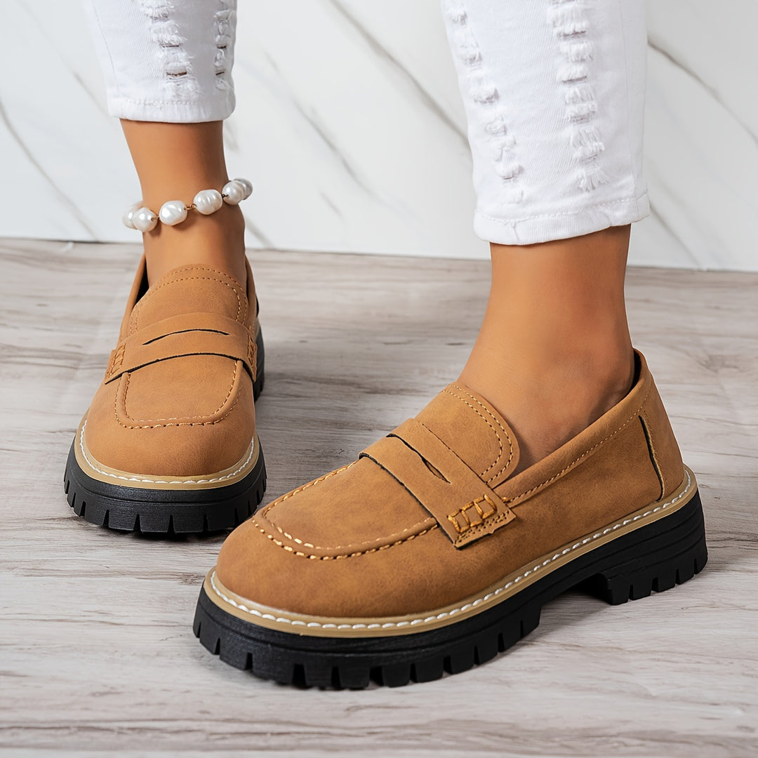 Tamsin – Chunky Sole Penny Loafers