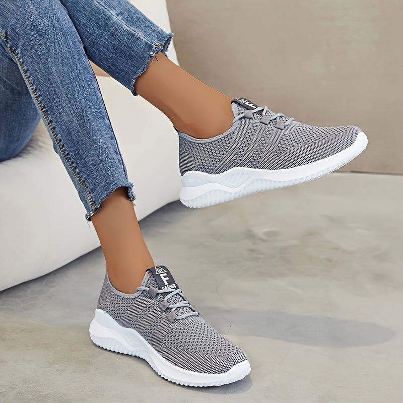 Ashleigh – Knit Lace-Up Trainers