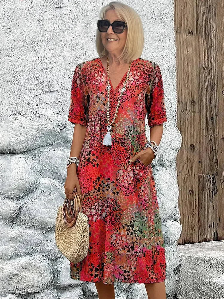 Allyria – Flowing Midi Dress