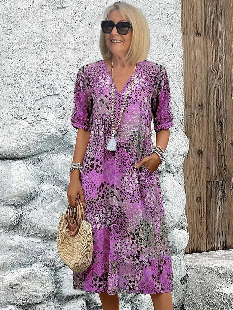 Allyria – Flowing Midi Dress