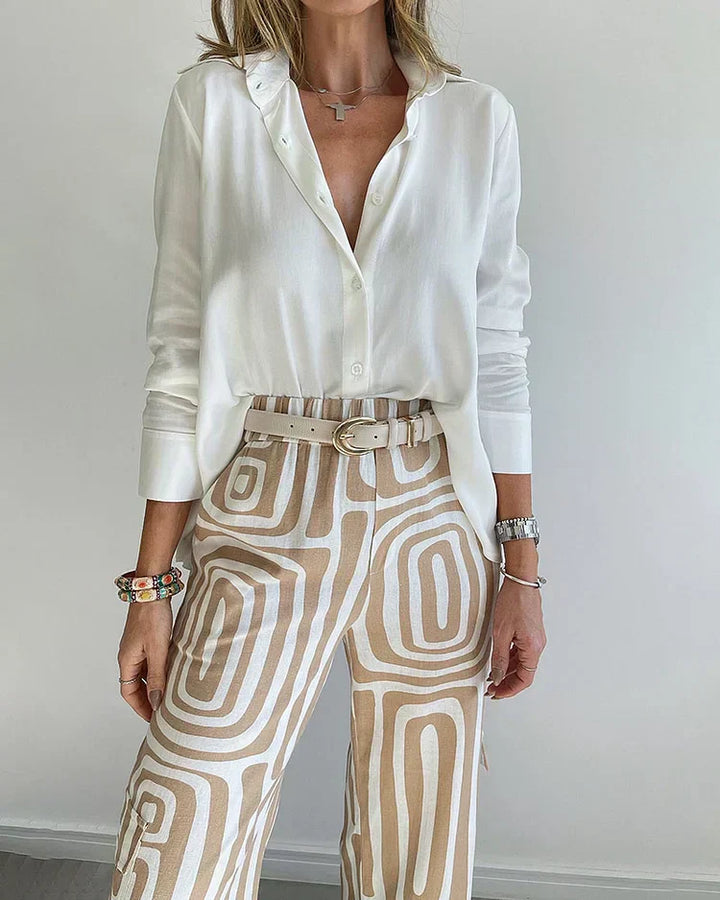 Mariel – Geometric Wide-Leg Trousers