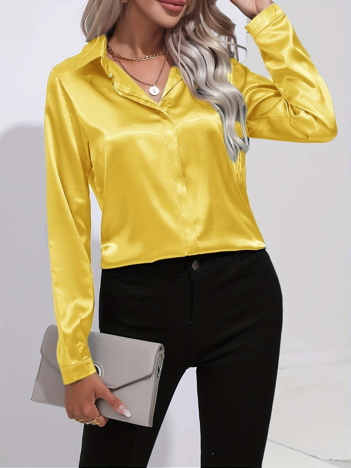 Efa – Satin Finish Button-Up Shirt