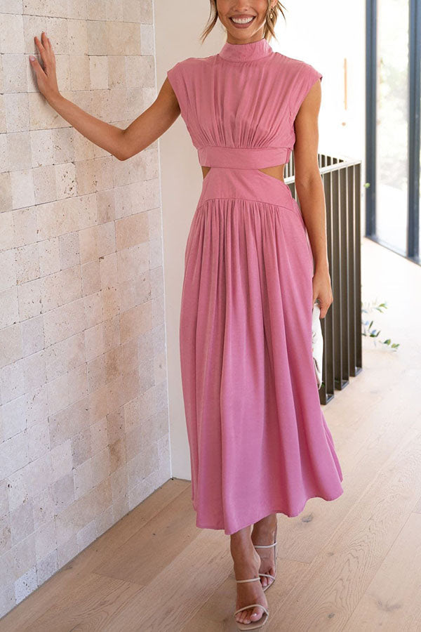 Quincy - Midi Dress With Cut-Out And Pockets