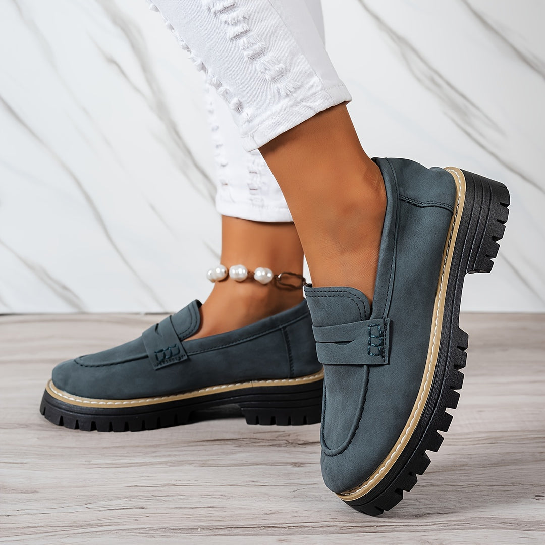 Tamsin – Chunky Sole Penny Loafers