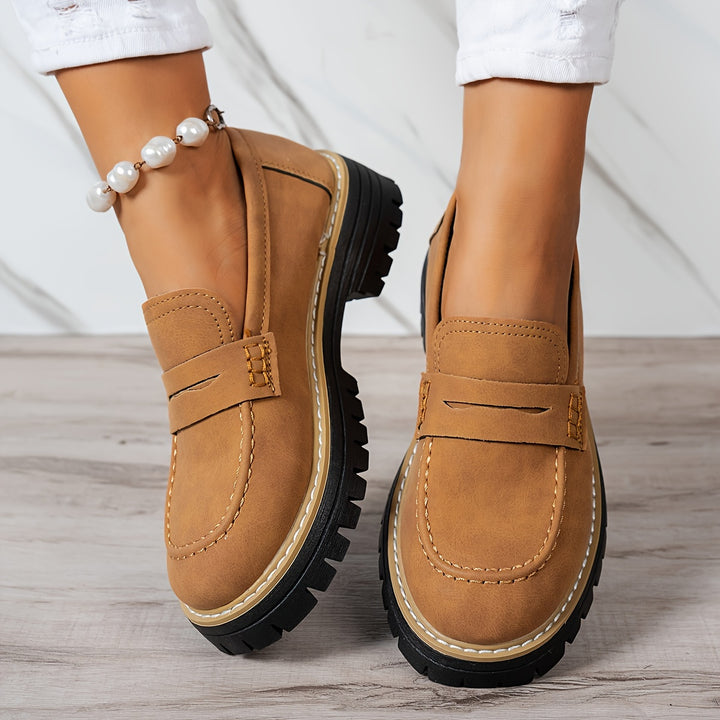 Tamsin – Chunky Sole Penny Loafers