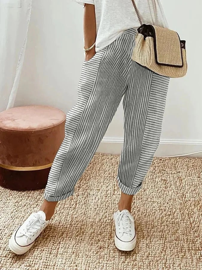 Pamela – Relaxed Striped Trousers