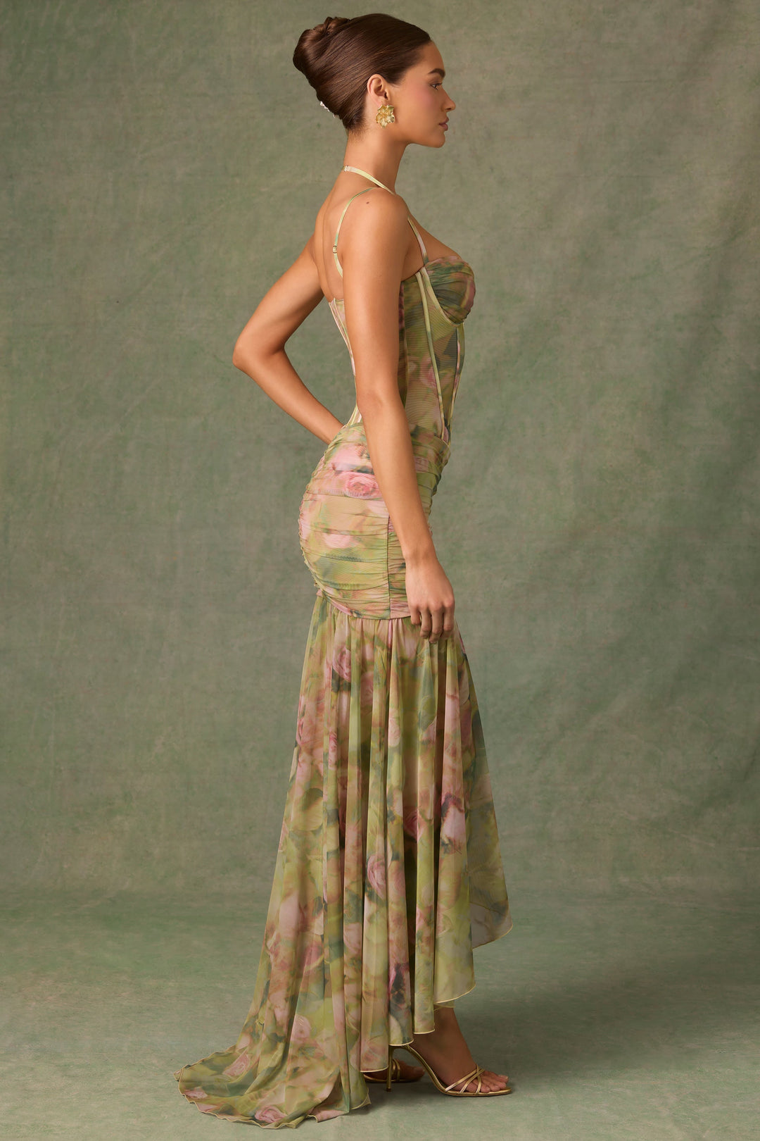 Esmeralda - Asymmetrical Bodycon Dress With Ruffles