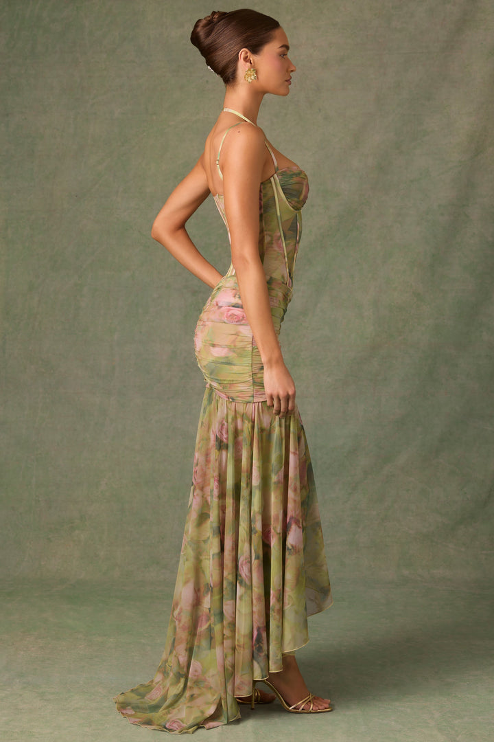 Esmeralda - Asymmetrical Bodycon Dress With Ruffles