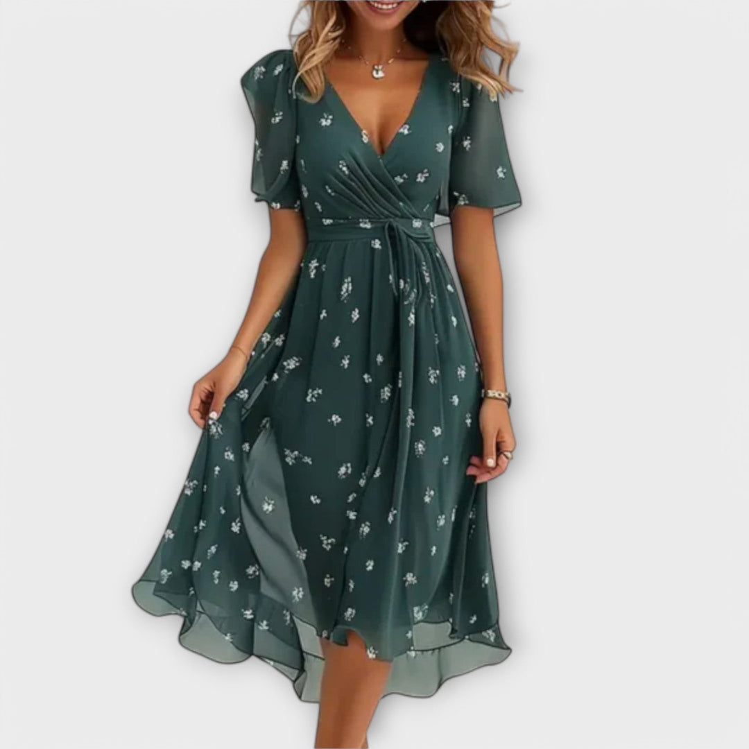 Annegret - Casual V-Neck Dress