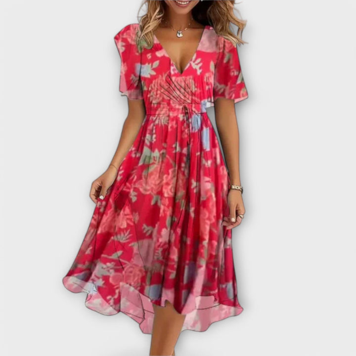 Annegret - Casual V-Neck Dress