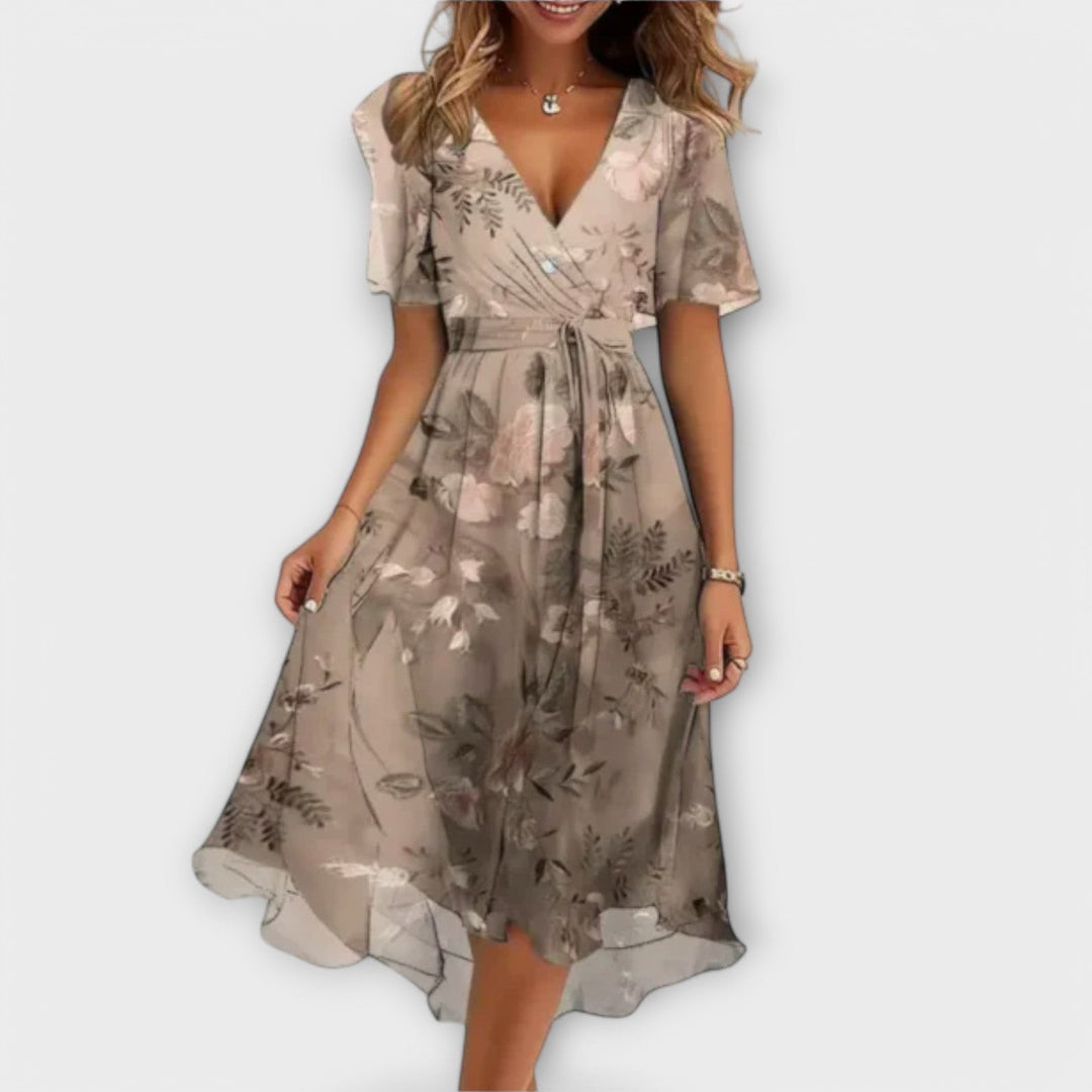 Annegret - Casual V-Neck Dress