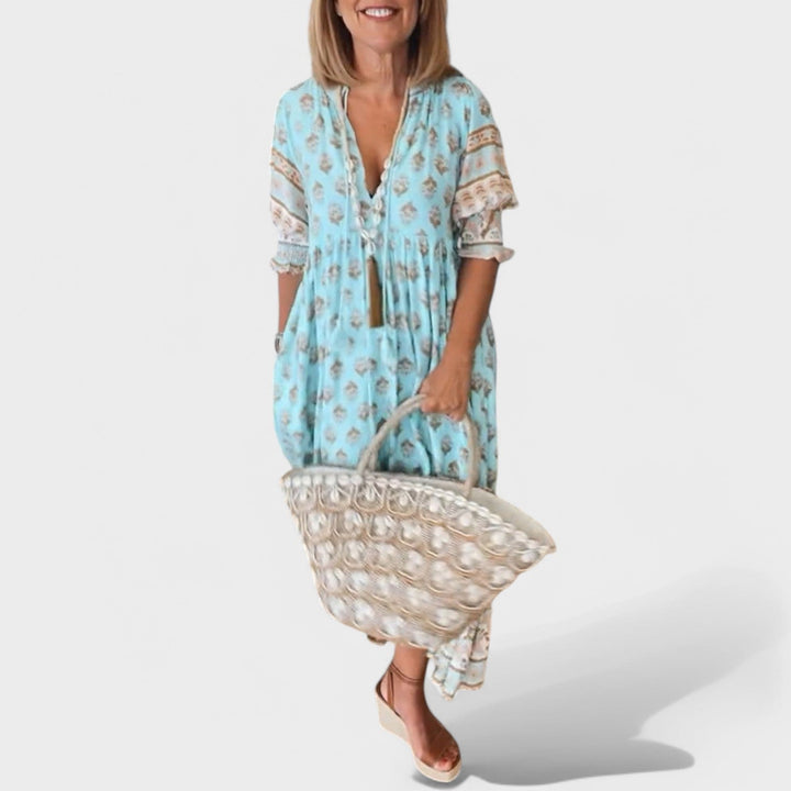 Marlena - Dress With V-Neckline And A-Line Silhouette