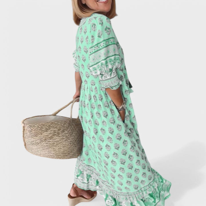 Marlena - Dress With V-Neckline And A-Line Silhouette