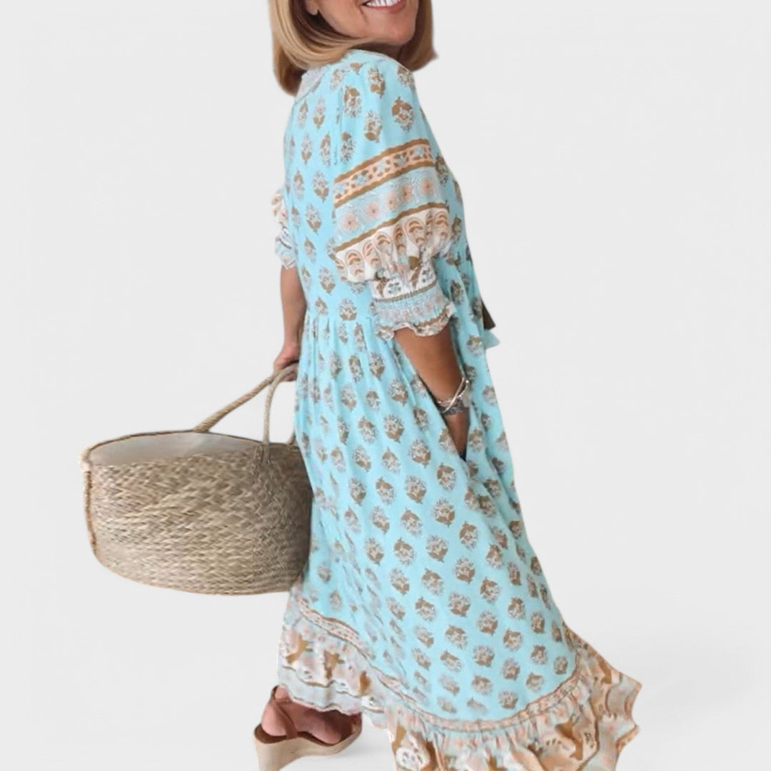 Marlena - Dress With V-Neckline And A-Line Silhouette